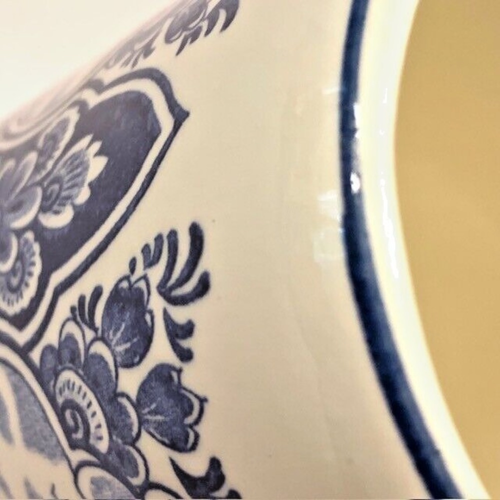 VTG Delft Mug Blue Hand Painted Windmill Cottage Shabby Coastal Decor Retro LRG - Picture 11 of 14